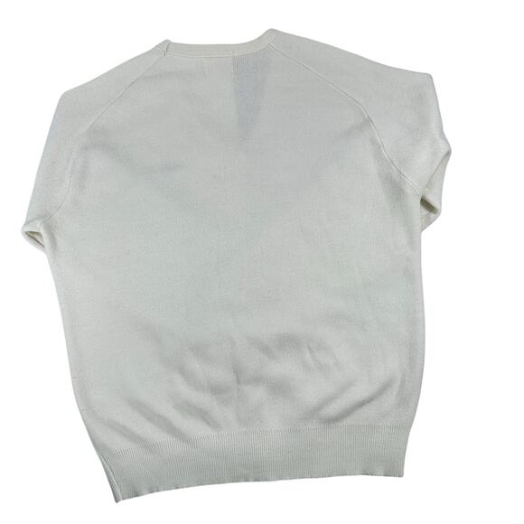 Vintage Elite of California Audi Knit Sweater White Retro Unisex Medium Preppy - Picture 7 of 13